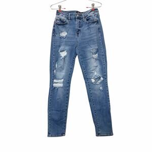 Judy Blue Distressed Skinny Jeans Size 5/27 Rocker Streetwear Boutique